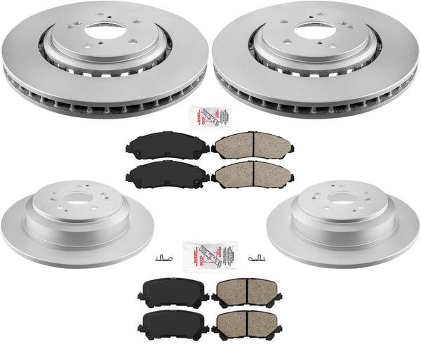Improved Performance Disc Brake Rotors Disc Brake Pads For 2014-2016 Acura MDX