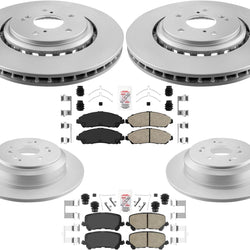Improved Performance Disc Brake Rotors Disc Brake Pads for 2014-2016 Acura MDX