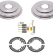For 2015 2016 2017 2018 2020 Honda Fit Rear Drums + Brake Shoes + Hardware