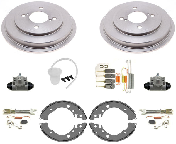 For 2015 2016 2017 2018 2020 Honda Fit Rear Drums + Brake Shoes + Hardware