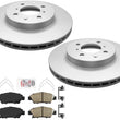 For 2009 2014 Honda Fit Front Disc Brake Rotors & Ceramic Brake Pads W Hardware