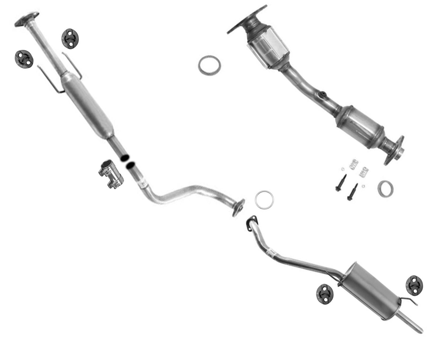 Tubo silenciador de resonador del convertidor catalítico delantero para Nissan Versa 1,6 2012-2016