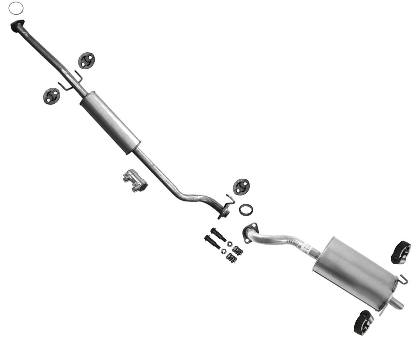 Sistema de escape con resonador de tubo de silenciador trasero para Honda CR-V CRV 2012 2013 2014