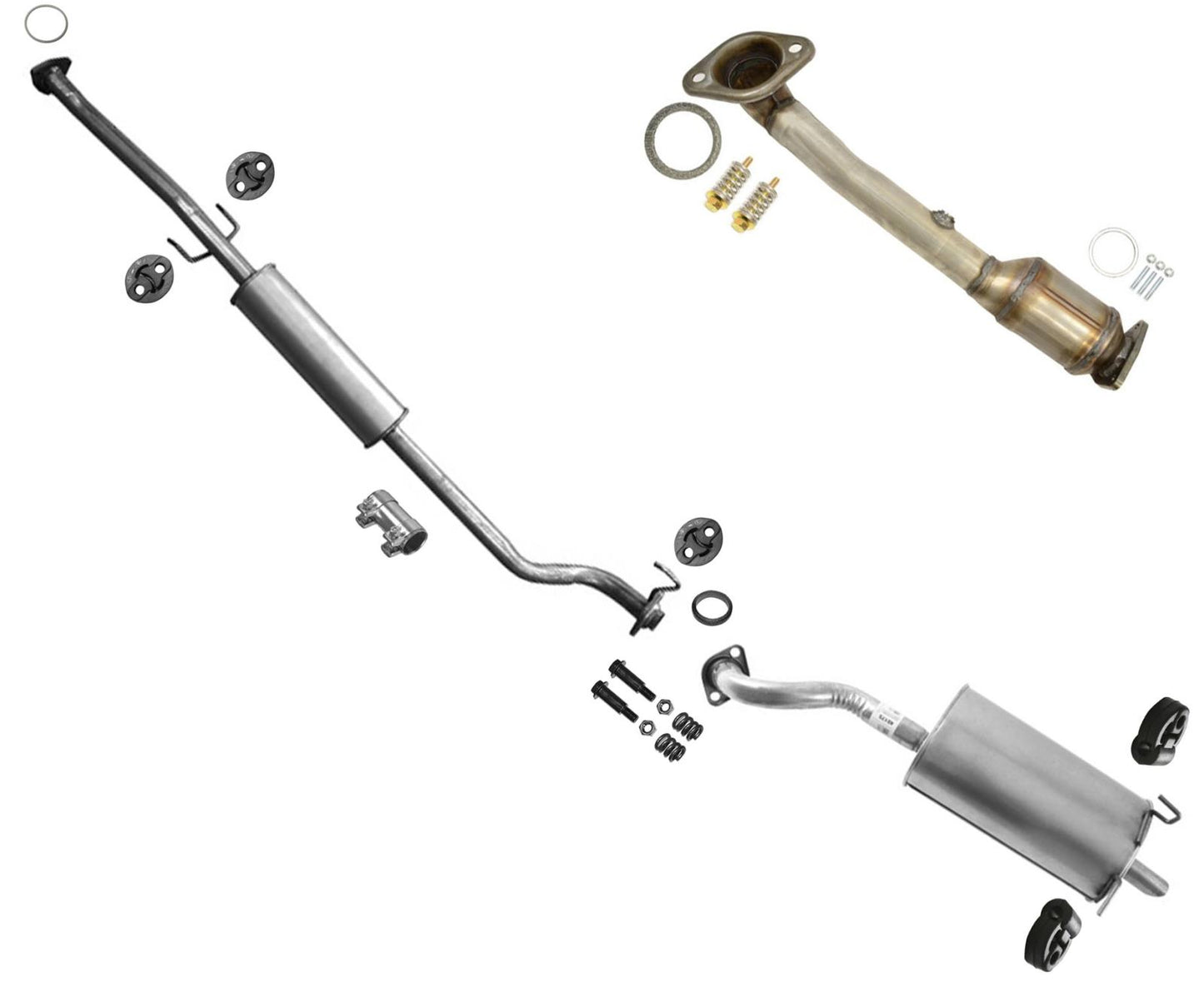 Sistema de escape con resonador de tubo de silenciador trasero para Honda CR-V CRV 2012 2013 2014