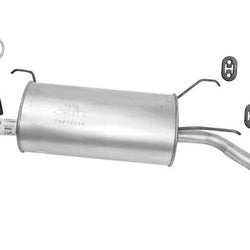 Rear Muffler with Gasket for Mazda Miata 1999 2000 2001 2002 2003 2004 2005