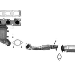 F&R Catalytic Converter with Flex Pipe For KIA Optima 2011-2016 2.4L Hybrid