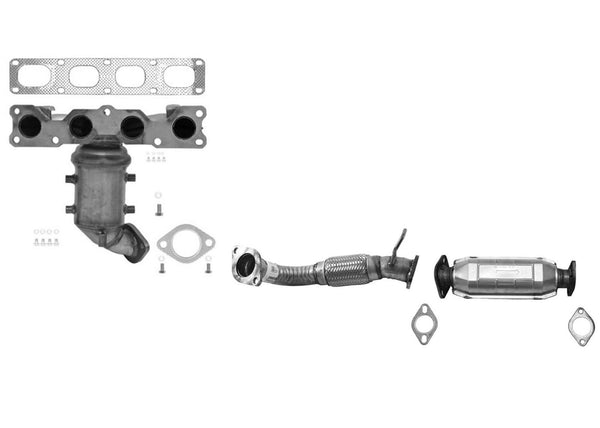 F&R Catalytic Converter with Flex Pipe For KIA Optima 2011-2016 2.4L Hybrid