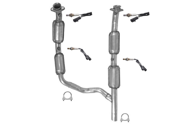 Engine Y Pipe (4) Catalytic Converters Ford E150 E250 Van 2007 2008 4.6L Engine