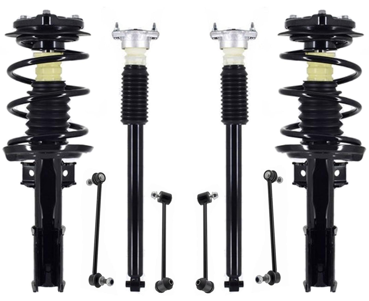 Front Struts Rear Shock Absorber & Links For Mercedes Benz C300 2008-2014 AWD