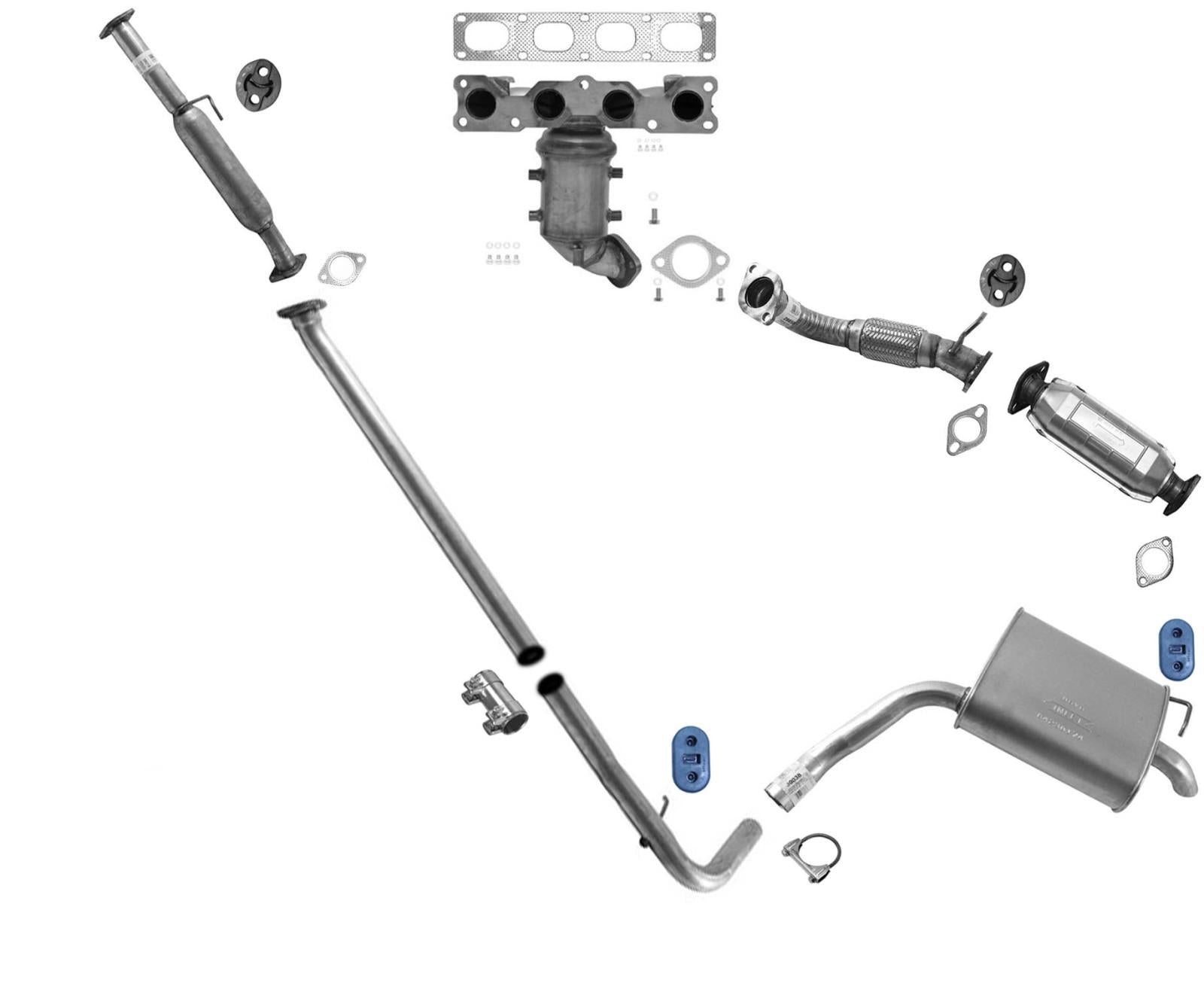 Tubo silenciador de resonador convertidor catalítico para KIA Optima 2.4L híbrido 2011-2016