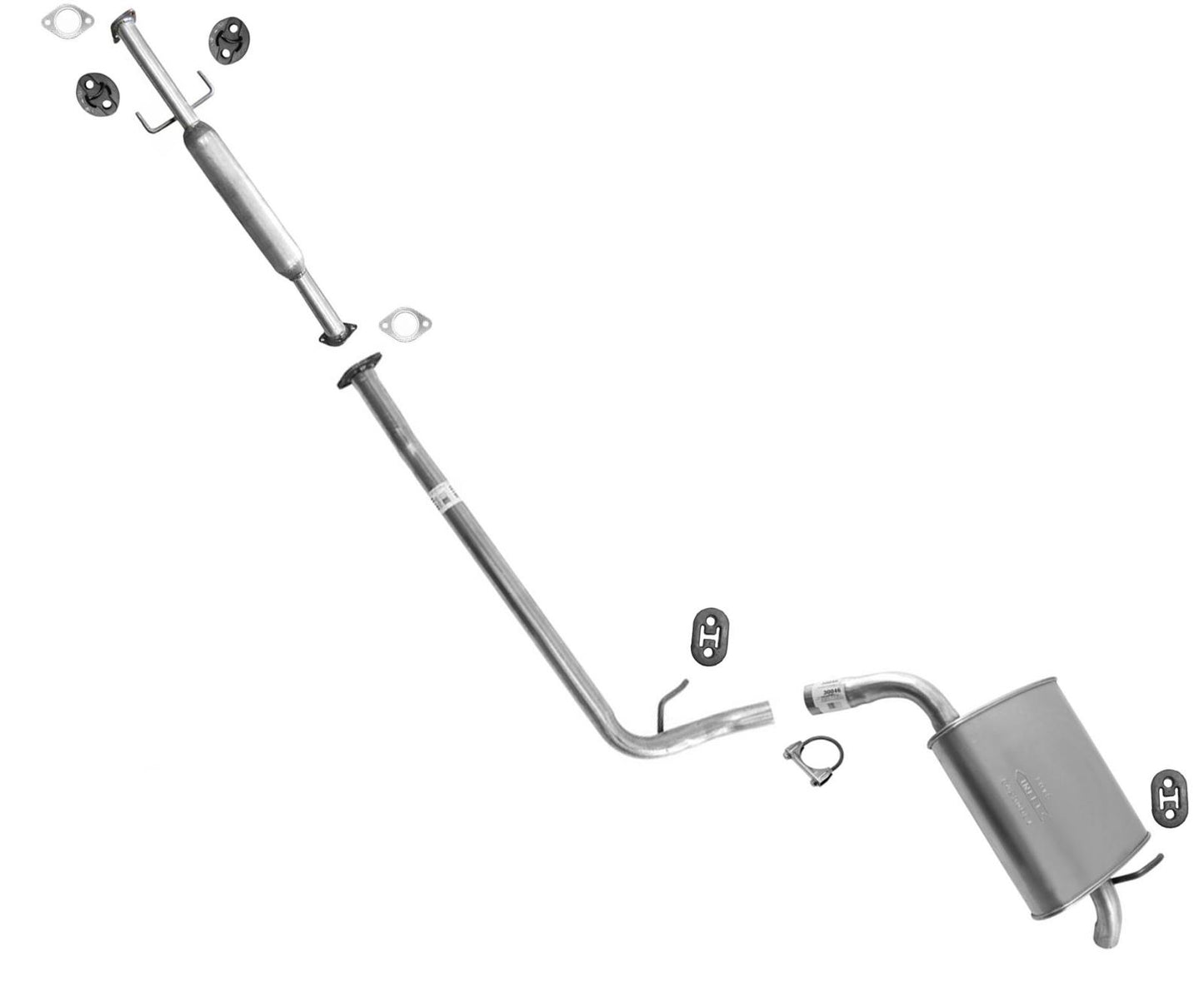 Para 2009 2010 KIA Optima 2.4L resonador silenciador trasero tubo de escape sistema de escape