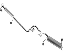 Resonador trasero y silenciador para Ford Fiesta Hatchback 11-13, silenciador de doble salida