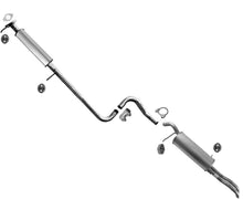 Resonador trasero y silenciador para Ford Fiesta 4Dr Sedan 11-13, silenciador de doble salida