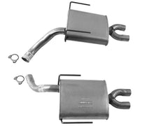 Left and Right Dual Rear Mufflers Clamps For GMC Acadia 3.6L 2007-2012