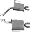 Left and Right Dual Rear Mufflers Clamps For GMC Acadia 3.6L 2007-2012