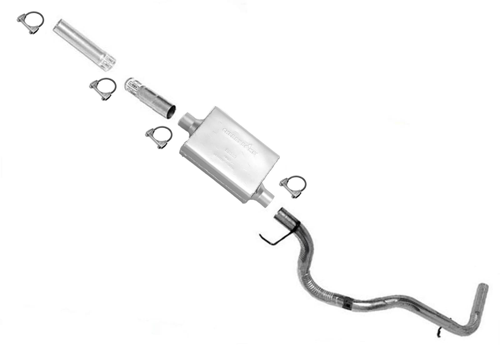 Taylor Aluminum Performance Muffler for Dodge Dakota 1992 1993 1994 1995 1996