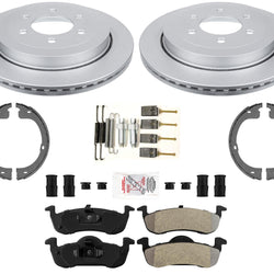 For 2010-17 Ford Expedition Improved Performance Coated Brake Rotors Brake Pads