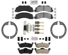 For 10-2017 Ford Expedition Ameri Front ASD Brake Pads + Rear Pads Parking Shoe