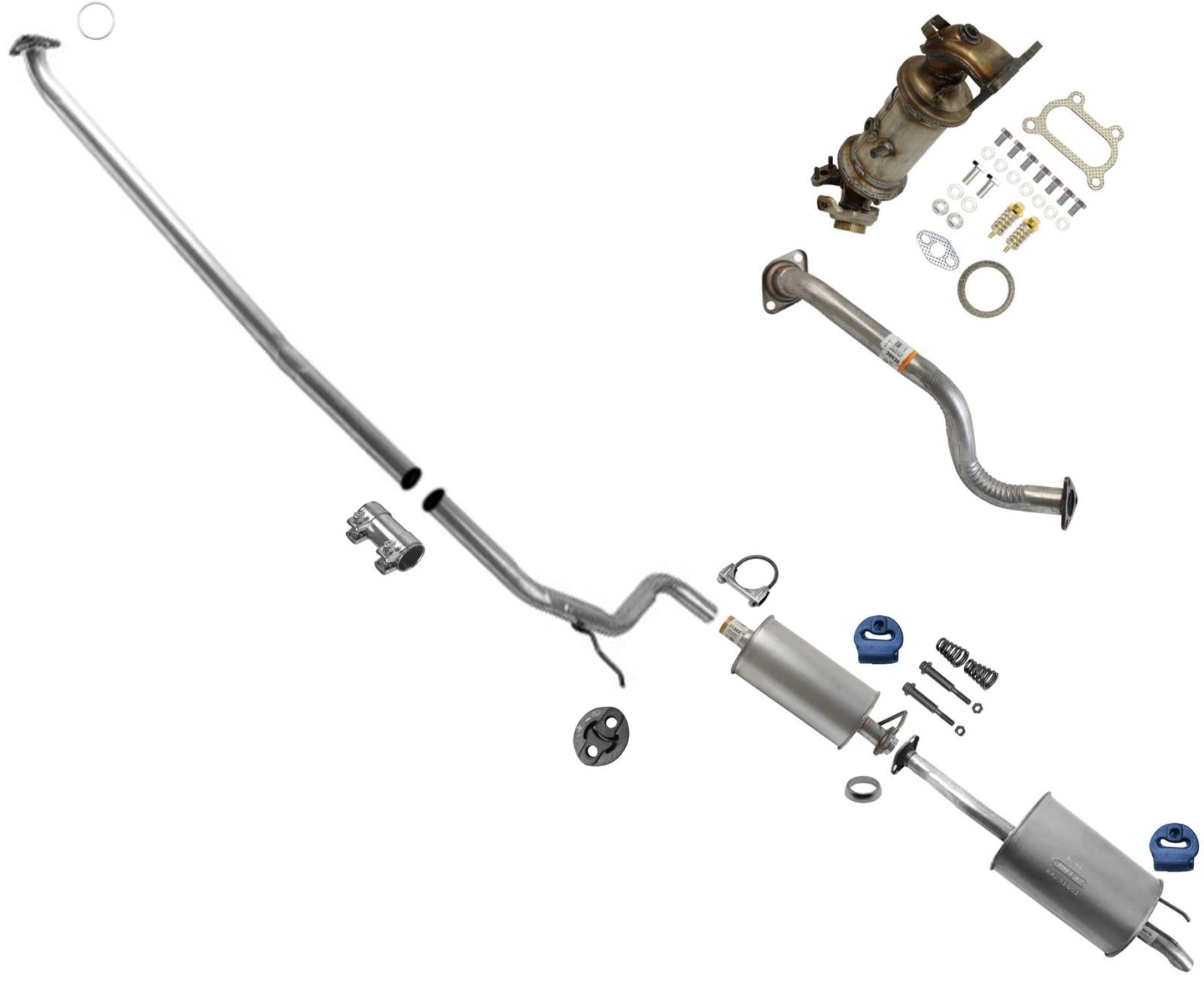 Converter Resonator Pipe Muffler Exhaust For 12-13 Honda Civic 1.8L 2 Door Coupe