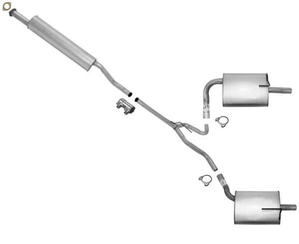 Rear Resonator Dual Exhaust System Mufflers for 2002-2006 Nissan Altima 3.5L