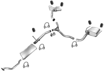 Dual Exhaust System For Buick Enclave 2009 2010 2011 2012 3.6L No Chrome Tip