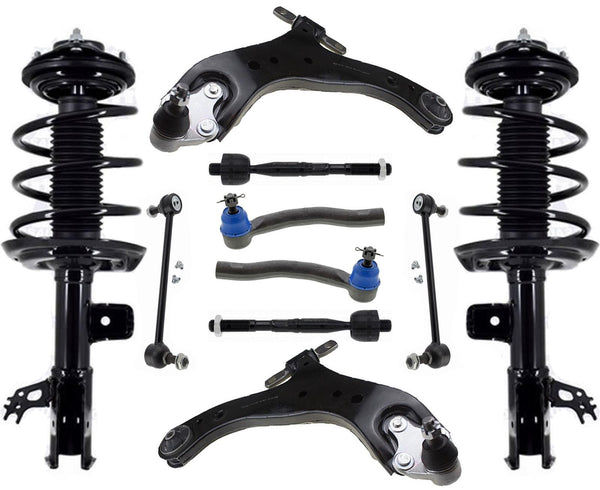 Front Struts Control Arms Tie Rods & Links For Camry XLE 18-23 Frnt Wheel Drive