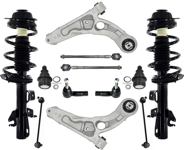 Front Struts Control Arms Tie Rods & Links For Cherokee 2014-18 All Wheel Drive