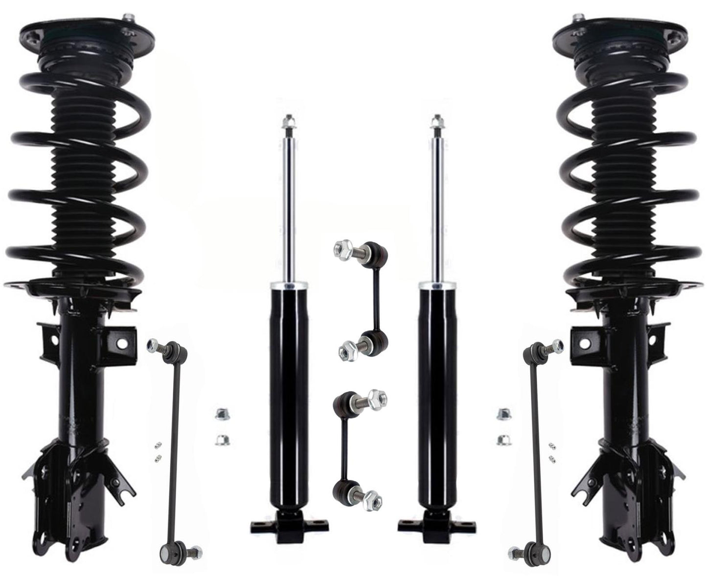 Front Complete Strut Rear Shocks & Sway Bar Links For Lincoln Nautilus 19-2021