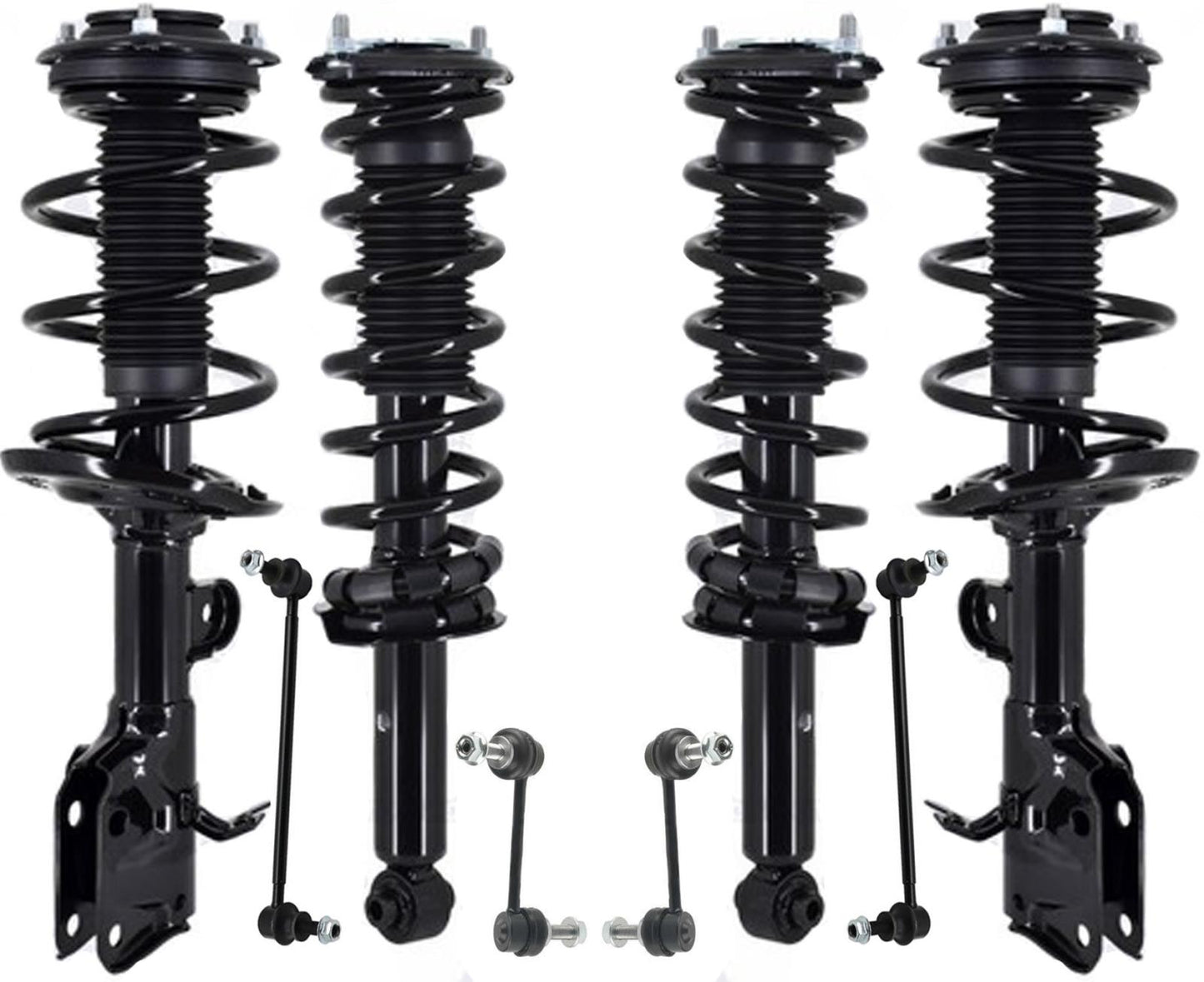 Front Rear Complete Struts Front & Rear Sway Links For Subaru Forester 19-2021