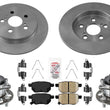 Rear Disc Brake Rotors & Pads for Toyota Yaris 2012-2018 with Rear Hub Bearings