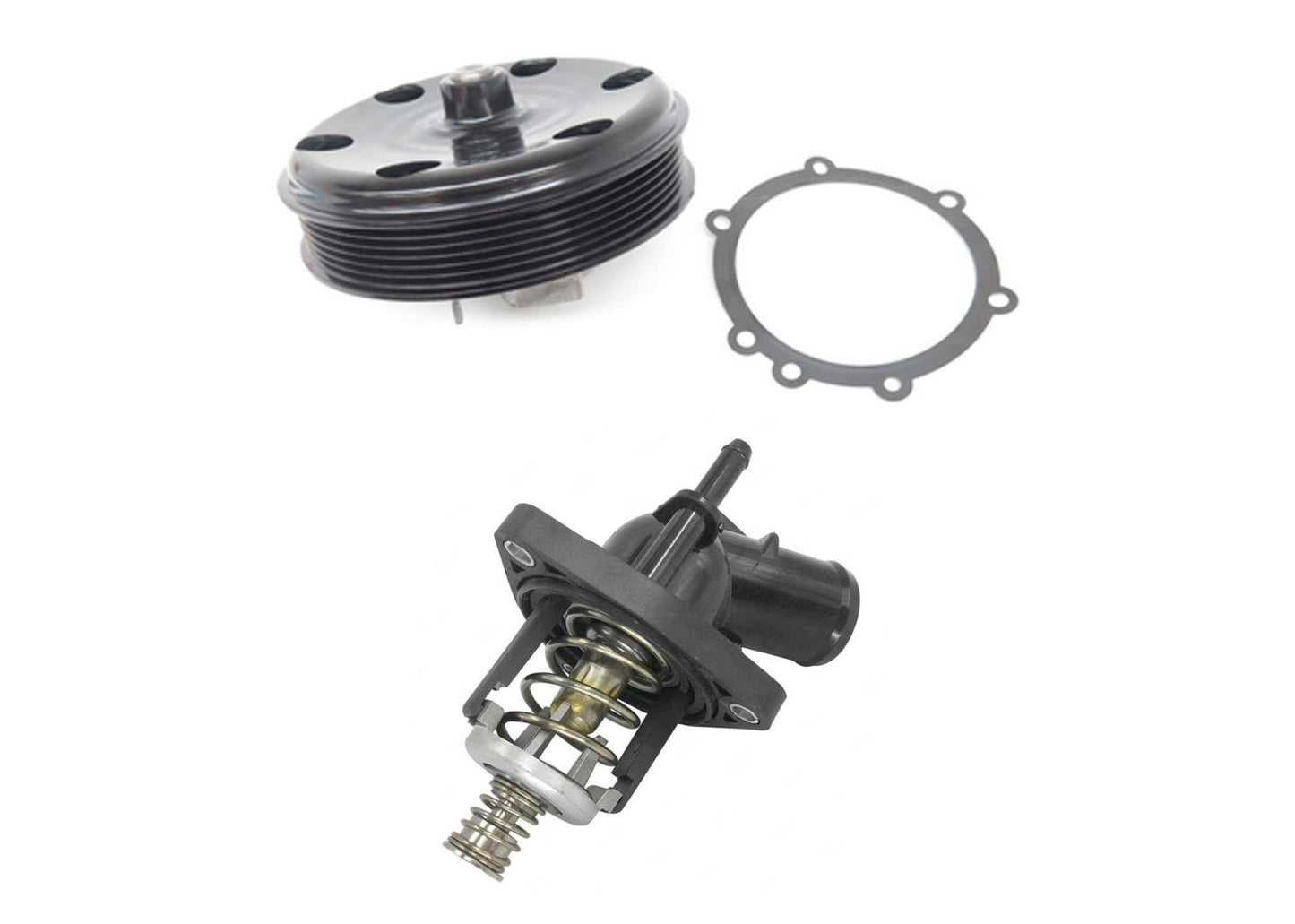 Engine Water Pump Pulley Thermostat Housing for Chevrolet Tahoe 15-20 5.3L 6.2L