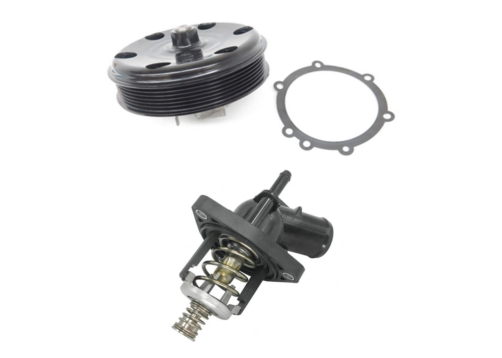 Engine Water Pump Pulley Thermostat Housing for Chevrolet Tahoe 15-20 5.3L 6.2L