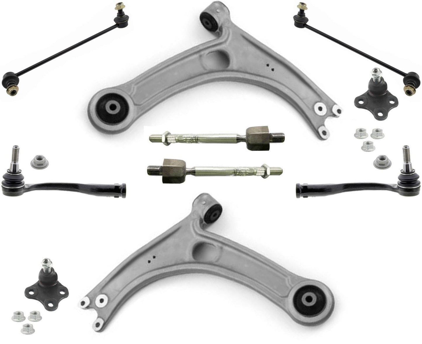 Front Lower Control Arms Ball Joints Tie Rods & Links For Audi TT Quattro 16-19