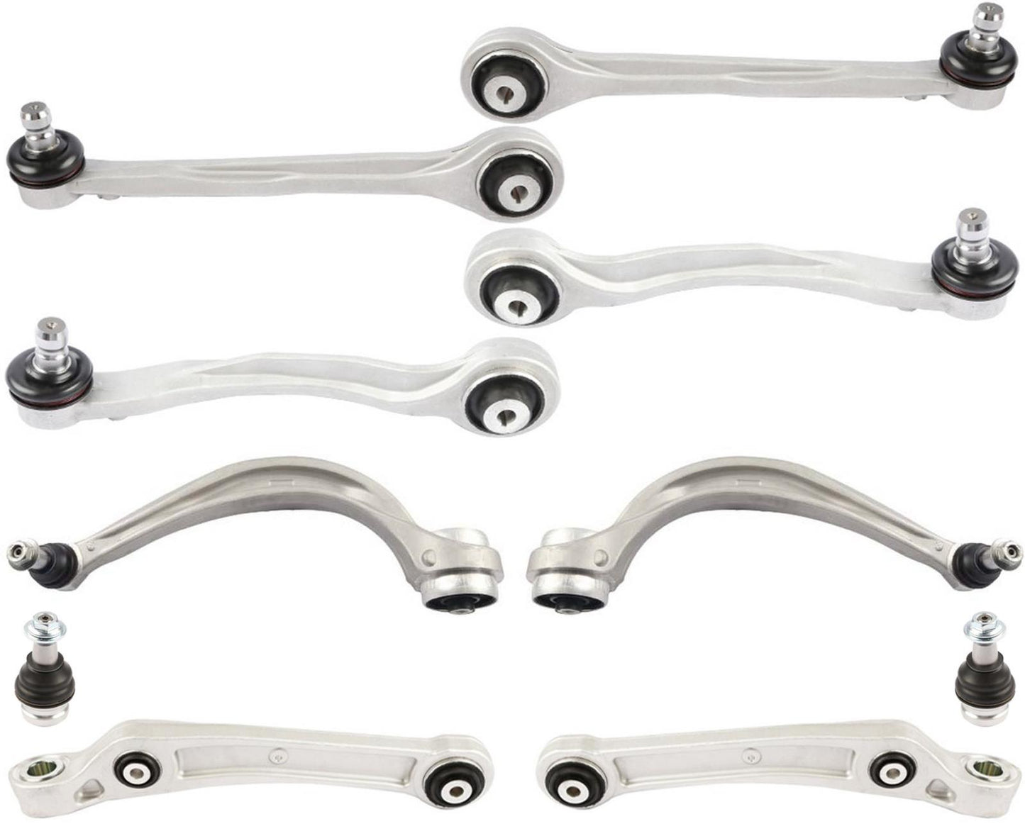 Front Upper & Lower Control Arms W/ Ball Joints Assembly For Audi Q7 2017-2019