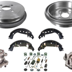 For Toyota Yaris 15-18 Rear Brake Drums and Brake Shoes W/ Springs Hardware