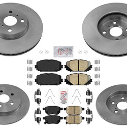 Ameri Pro Front + Rear Disc Brake Rotors & Pads for Toyota Yaris 2012-2018