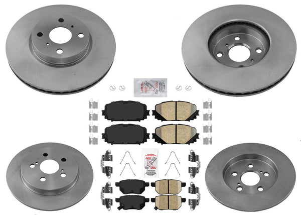 Ameri Pro Front + Rear Disc Brake Rotors & Pads for Toyota Yaris 2012-2018