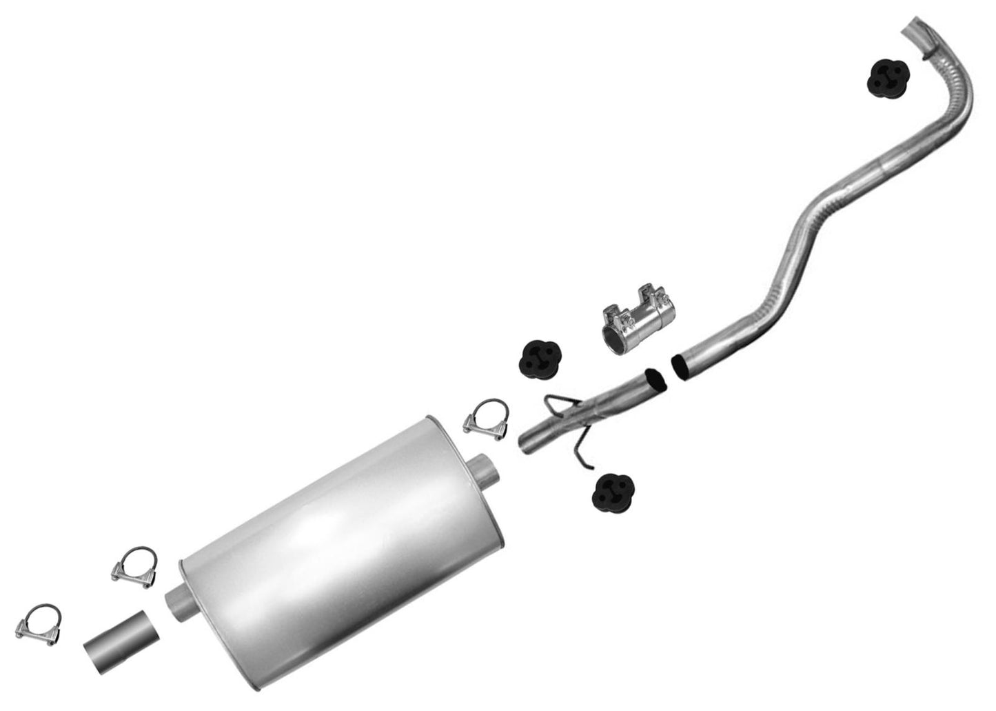 Muffler + Tail Pipe for GMC S10 Sonoma Pick Up 1995-2000 2.2L Rear Wheel Drive