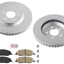 Improved Performance GEO Coated Disc Brake Rotors & Pads for Mustang 11-17 3.7L