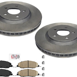 Carbon Performance Front Disc Brake Rotors & Ceramic Pads For 05-10 Mustang GT