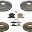 Carbon Performance Front + Rear Disc Brake Rotors & Pads For Mustang 11-17 3.7L