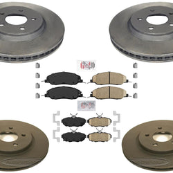Carbon Performance Front + Rear Disc Brake Rotors & Pads For Mustang GT 05-10