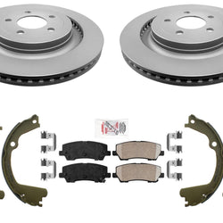 Improved Performance Coated Disc Brake Rotors + Pads for Mustang 15-22 EcoBoost