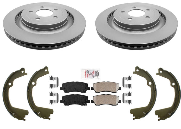 Improved Performance Coated Disc Brake Rotors + Pads for Mustang 15-22 EcoBoost