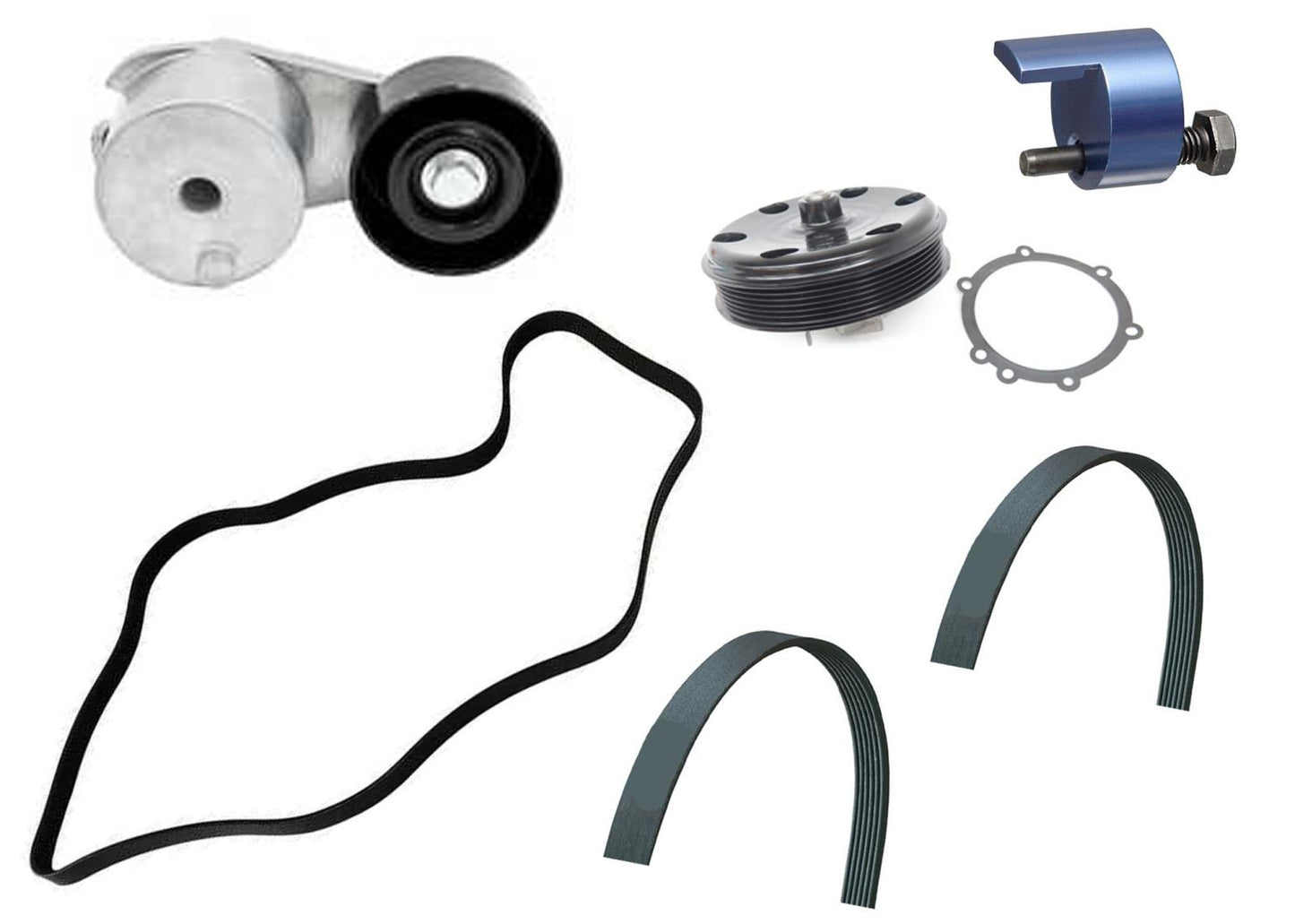 Engine Belts Tensioner Water Pump For Chevrolet Silverado 14-2018 4.3 5.3 6.2L