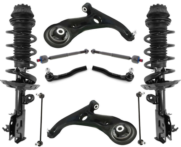 Front Complete Struts Lower Control Arms Tie Rods & Links For Honda Fit 2015-20