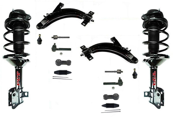 Front Struts Lower Control Arm Ball Joints 12pc fits For Subaru Forester 98-02