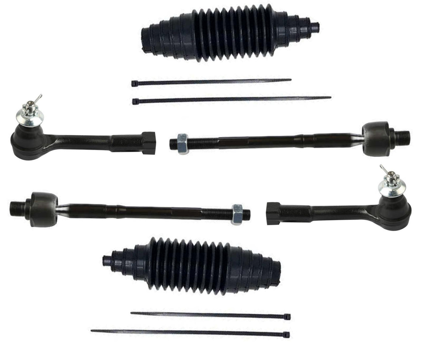 Front Left & RIght Inner & Outer Tie Rods For Hyundai Genesis 2009 2013 2014