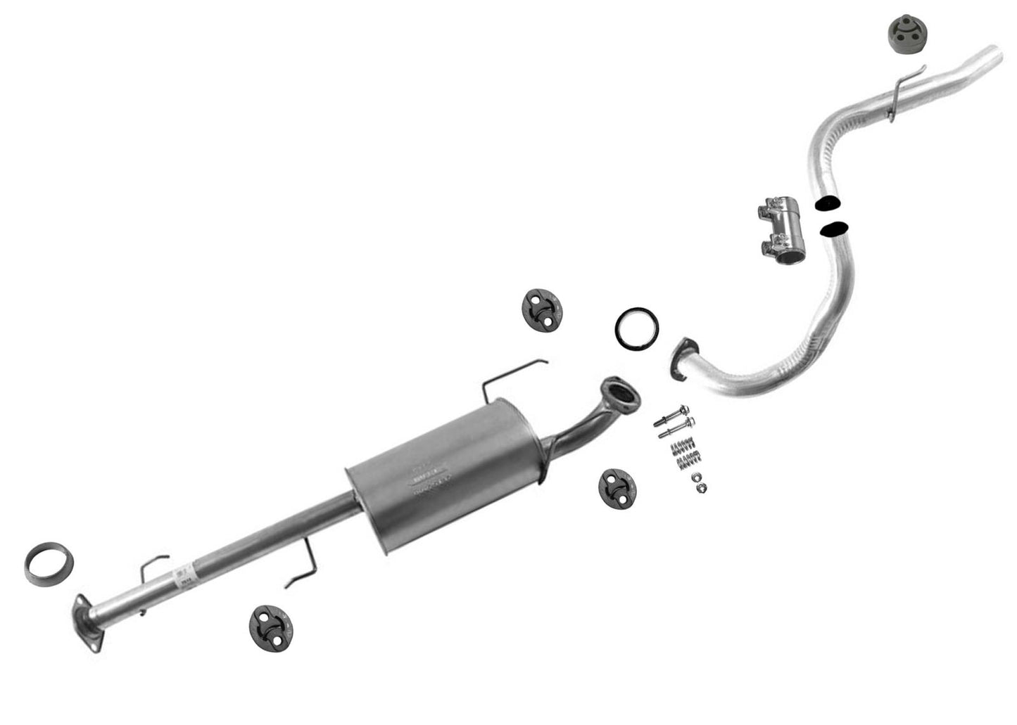 Exhaust System Rear Muffler Tail Pipe OE Style for 2007-2014 Toyota FJ Cruiser