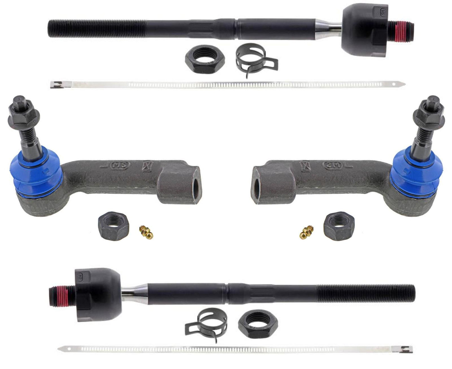 Mevotech Front Inner & Outer TIe Rods Assembly For Ford F-150 2021-2023
